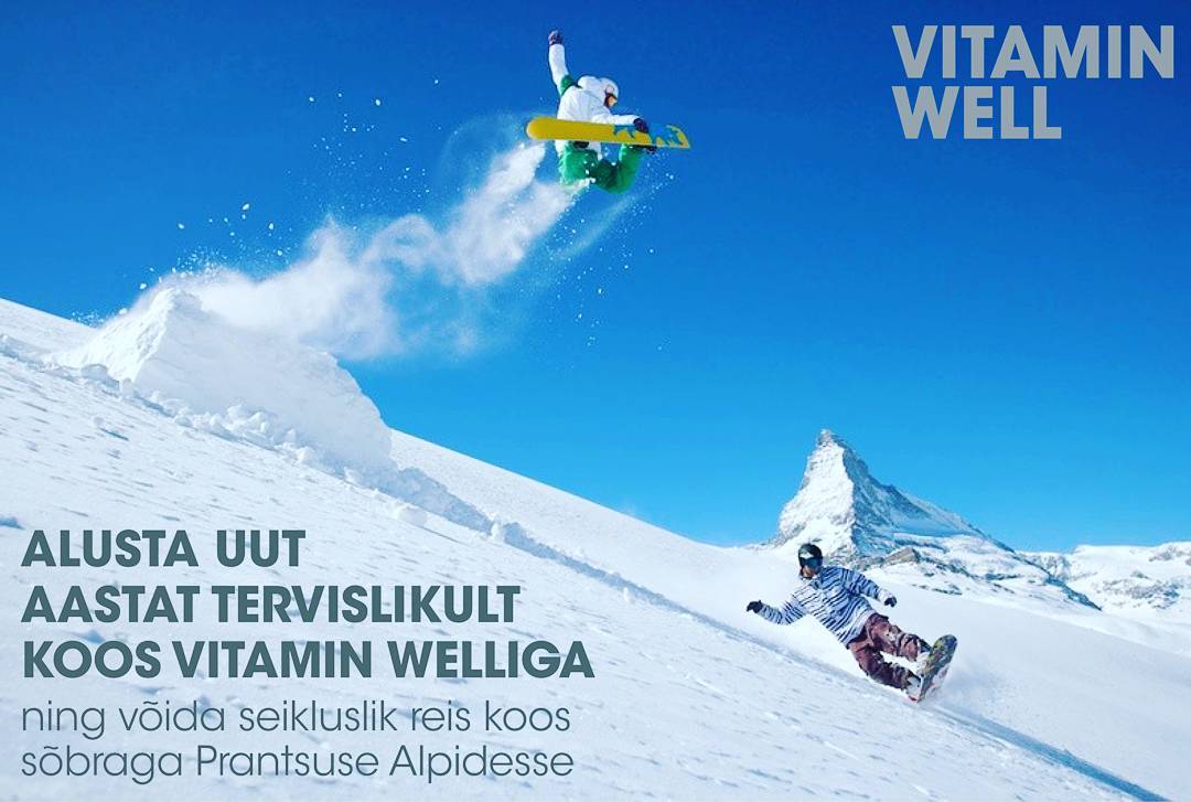 Veel loetud päevad, et kampaanias osaleda! Osta poest Vitamin Well ja registreeri ostutšekk meie kodulehel! #vitaminwell #vitaminwelleesti #kampaania #lumelaud #mäesuusk #talv #võida